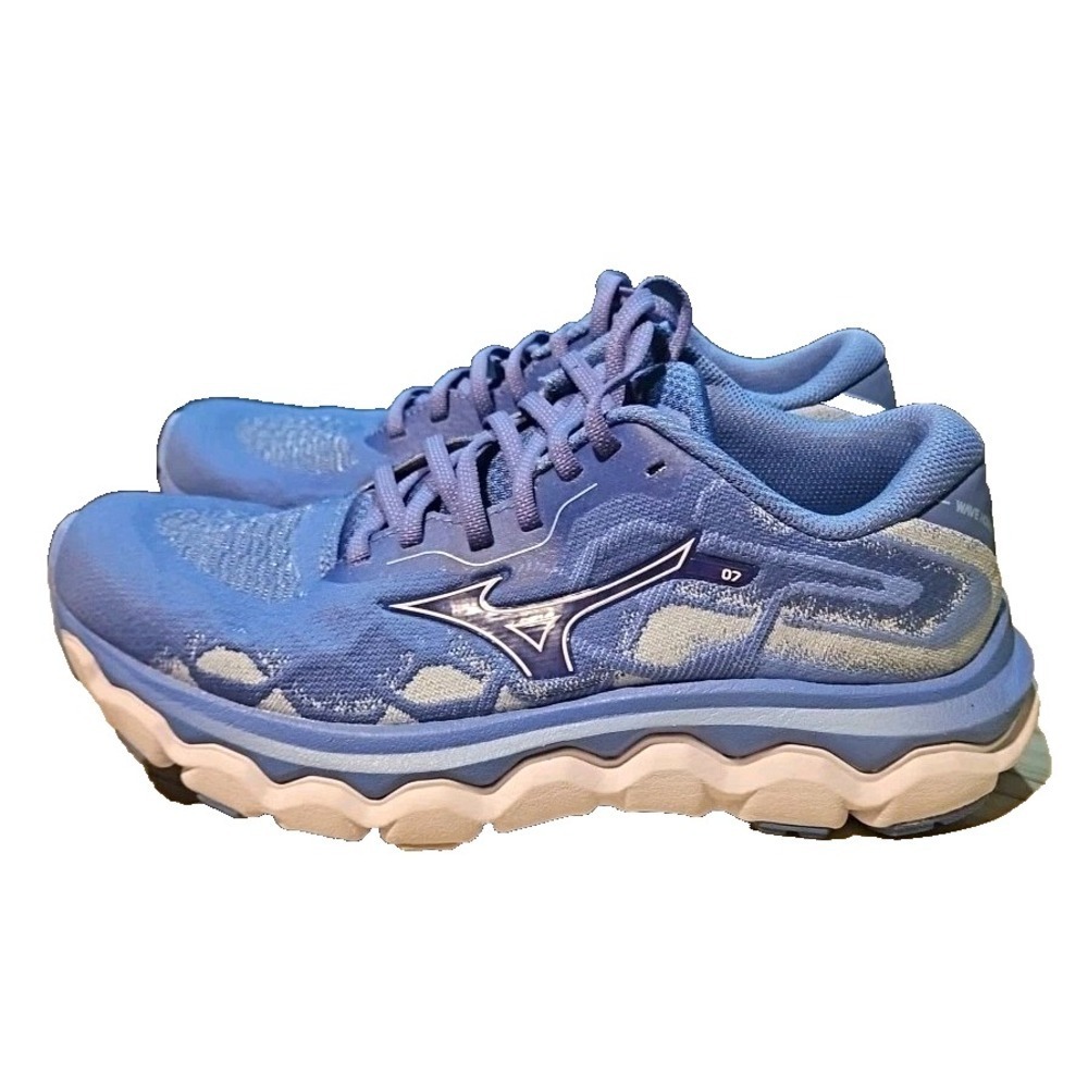 New Mizuno Wave Horizon 7 Daily Shoes Women 7.5 Federal Blue White Comfort Soft‎